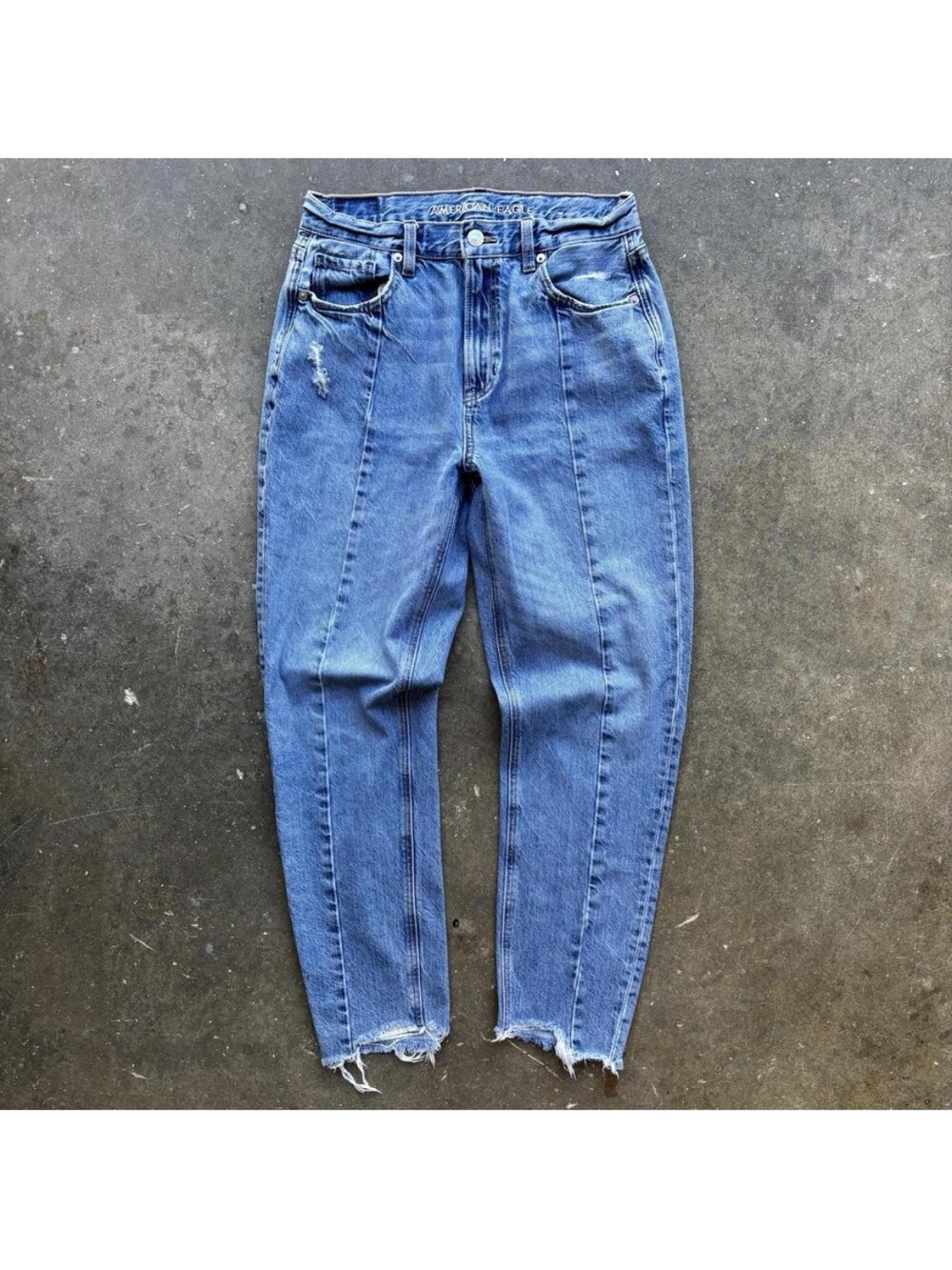 American Eagle Outfitters Distressed Blue Boyfriend Jeans